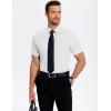 imageCOOFANDY Mens Casual Short Sleeve Button Down Shirts Untucked Dress Shirts Wrinkle Free Summer Wedding Shirts SolidAwhite