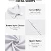 imageCOOFANDY Mens Casual Short Sleeve Button Down Shirts Untucked Dress Shirts Wrinkle Free Summer Wedding Shirts SolidAwhite