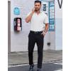 imageCOOFANDY Mens Casual Short Sleeve Button Down Shirts Untucked Dress Shirts Wrinkle Free Summer Wedding Shirts SolidAwhite