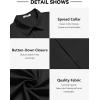 imageCOOFANDY Mens Casual Short Sleeve Button Down Shirts Untucked Dress Shirts Wrinkle Free Summer Wedding Shirts SolidBlack