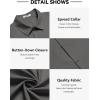 imageCOOFANDY Mens Casual Short Sleeve Button Down Shirts Untucked Dress Shirts Wrinkle Free Summer Wedding Shirts SolidDark Grey
