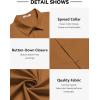 imageCOOFANDY Mens Casual Short Sleeve Button Down Shirts Untucked Dress Shirts Wrinkle Free Summer Wedding Shirts SolidLight Brown