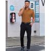 imageCOOFANDY Mens Casual Short Sleeve Button Down Shirts Untucked Dress Shirts Wrinkle Free Summer Wedding Shirts SolidLight Brown