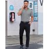 imageCOOFANDY Mens Casual Short Sleeve Button Down Shirts Untucked Dress Shirts Wrinkle Free Summer Wedding Shirts SolidLight Grey