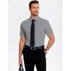 imageCOOFANDY Mens Casual Short Sleeve Button Down Shirts Untucked Dress Shirts Wrinkle Free Summer Wedding Shirts SolidLight Grey