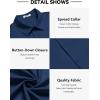 imageCOOFANDY Mens Casual Short Sleeve Button Down Shirts Untucked Dress Shirts Wrinkle Free Summer Wedding Shirts SolidNavy Blue