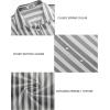 imageCOOFANDY Mens Casual Summer Beach Wrinkle Free Shirts Short Sleeve Button Down Lightweight Untucked Textured ShirtStripesgrey