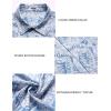 imageCOOFANDY Mens Casual Summer Beach Wrinkle Free Shirts Short Sleeve Button Down Lightweight Untucked Textured ShirtZbluepalm Leaf