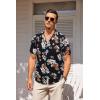 imageCOOFANDY Mens Casual Summer Beach Wrinkle Free Shirts Short Sleeve Button Down Lightweight Untucked Textured ShirtZpineapple