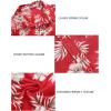 imageCOOFANDY Mens Casual Summer Beach Wrinkle Free Shirts Short Sleeve Button Down Lightweight Untucked Textured ShirtZred Flower