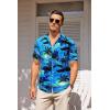 imageCOOFANDY Mens Casual Summer Beach Wrinkle Free Shirts Short Sleeve Button Down Lightweight Untucked Textured ShirtZsunrise