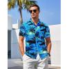 imageCOOFANDY Mens Casual Summer Beach Wrinkle Free Shirts Short Sleeve Button Down Lightweight Untucked Textured ShirtZsunrise