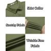 imageCOOFANDY Mens Casual Wrinkle Free Shirts Short Sleeve Button Down Summer Stretch Dress ShirtArmy Green