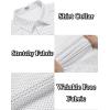 imageCOOFANDY Mens Casual Wrinkle Free Shirts Short Sleeve Button Down Summer Stretch Dress ShirtBlack Spots White
