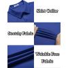 imageCOOFANDY Mens Casual Wrinkle Free Shirts Short Sleeve Button Down Summer Stretch Dress ShirtClassic Blue