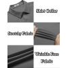 imageCOOFANDY Mens Casual Wrinkle Free Shirts Short Sleeve Button Down Summer Stretch Dress ShirtDark Gray