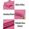 imageCOOFANDY Mens Casual Wrinkle Free Shirts Short Sleeve Button Down Summer Stretch Dress ShirtHot Pink