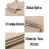 imageCOOFANDY Mens Casual Wrinkle Free Shirts Short Sleeve Button Down Summer Stretch Dress ShirtKhaki