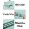 imageCOOFANDY Mens Casual Wrinkle Free Shirts Short Sleeve Button Down Summer Stretch Dress ShirtLight Blue