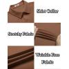 imageCOOFANDY Mens Casual Wrinkle Free Shirts Short Sleeve Button Down Summer Stretch Dress ShirtLight Brown