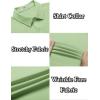 imageCOOFANDY Mens Casual Wrinkle Free Shirts Short Sleeve Button Down Summer Stretch Dress ShirtLight Green