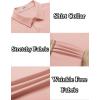 imageCOOFANDY Mens Casual Wrinkle Free Shirts Short Sleeve Button Down Summer Stretch Dress ShirtLight Pink