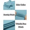 imageCOOFANDY Mens Casual Wrinkle Free Shirts Short Sleeve Button Down Summer Stretch Dress ShirtSky Blue