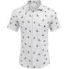 imageCOOFANDY Mens Casual Wrinkle Free Shirts Short Sleeve Button Down Summer Stretch Dress ShirtWhite Full Shark