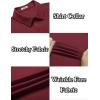 imageCOOFANDY Mens Casual Wrinkle Free Shirts Short Sleeve Button Down Summer Stretch Dress ShirtWine Red