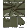 imageCOOFANDY Mens Cotton Linen Shirts Short Sleeve Casual Shirts Summer Button Down Shirt Linen Beach Vacation ShirtArmy Green