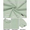 imageCOOFANDY Mens Cotton Linen Shirts Short Sleeve Casual Shirts Summer Button Down Shirt Linen Beach Vacation ShirtLight Green