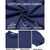 imageCOOFANDY Mens Cotton Linen Shirts Short Sleeve Casual Shirts Summer Button Down Shirt Linen Beach Vacation ShirtNavy Blue