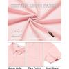 imageCOOFANDY Mens Cotton Linen Shirts Short Sleeve Casual Shirts Summer Button Down Shirt Linen Beach Vacation ShirtPink