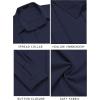 imageCOOFANDY Mens Cuban Guayabera Shirt Casual Button Down Shirts Long Sleeve Summer Beach ShirtsNavy Blue