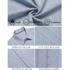 imageCOOFANDY Mens Cuban Guayabera Shirt Casual Short Sleeve Button Down Shirts Summer Beach ShirtsBlue Grey