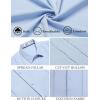 imageCOOFANDY Mens Cuban Guayabera Shirt Casual Short Sleeve Button Down Shirts Summer Beach ShirtsLight Blue