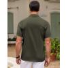 imageCOOFANDY Mens Cuban Guayabera Shirt Short Sleeve Button Down Shirts Casual Summer Beach ShirtsArmy Green