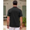 imageCOOFANDY Mens Cuban Guayabera Shirt Short Sleeve Button Down Shirts Casual Summer Beach ShirtsBlack