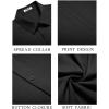 imageCOOFANDY Mens Cuban Guayabera Shirt Short Sleeve Button Down Shirts Casual Summer Beach ShirtsBlack