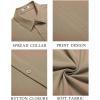 imageCOOFANDY Mens Cuban Guayabera Shirt Short Sleeve Button Down Shirts Casual Summer Beach ShirtsKhaki