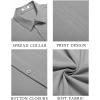 imageCOOFANDY Mens Cuban Guayabera Shirt Short Sleeve Button Down Shirts Casual Summer Beach ShirtsLight Grey