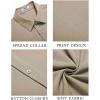 imageCOOFANDY Mens Cuban Guayabera Shirt Short Sleeve Button Down Shirts Casual Summer Beach ShirtsLight Khaki