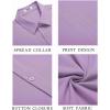 imageCOOFANDY Mens Cuban Guayabera Shirt Short Sleeve Button Down Shirts Casual Summer Beach ShirtsLight Purple