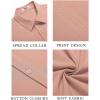 imageCOOFANDY Mens Cuban Guayabera Shirt Short Sleeve Button Down Shirts Casual Summer Beach ShirtsMisty Rose