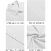 imageCOOFANDY Mens Cuban Guayabera Shirt Short Sleeve Button Down Shirts Casual Summer Beach ShirtsWhite