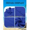 imageCOOFANDY Mens Cuban Guayabera Shirt Short Sleeve Button Down Shirts Summer Beach Vacation ShirtsBright Royal