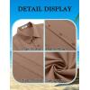 imageCOOFANDY Mens Cuban Guayabera Shirt Short Sleeve Button Down Shirts Summer Beach Vacation ShirtsCaramel