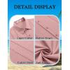 imageCOOFANDY Mens Cuban Guayabera Shirt Short Sleeve Button Down Shirts Summer Beach Vacation ShirtsDusty Pink