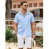 imageCOOFANDY Mens Cuban Guayabera Shirt Summer Beach Vacation Shirt Casual Short Sleeve Button Down Resort WearAngel Falls
