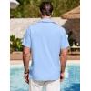 imageCOOFANDY Mens Cuban Guayabera Shirt Summer Beach Vacation Shirt Casual Short Sleeve Button Down Resort WearAngel Falls
